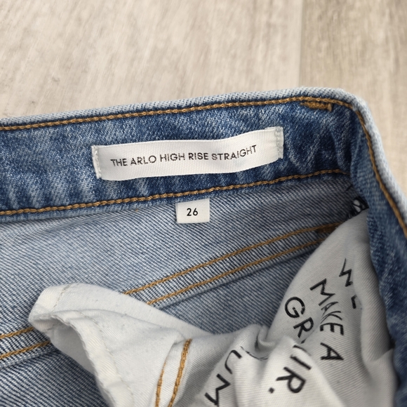 Denim Forum Light Blue Straight Leg Jeans - Picture 12 of 15